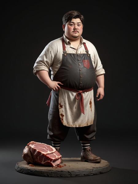 10498-635278873-serious fat butcher with big piece of meat, 1boy standing, (full body_1.5), hero pose,exaggerated proportions, intricate charact.jpg